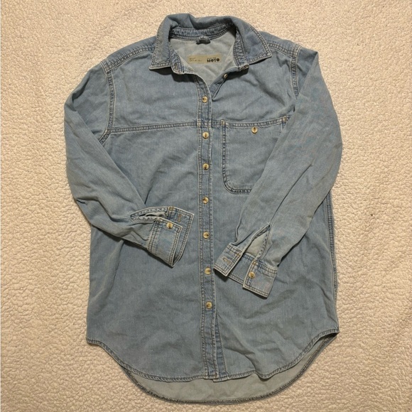 Topshop Moto Button Down - Picture 3 of 13